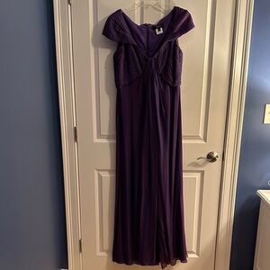 Tadashi Shoji Deep Purple Maxi Dress color shifting